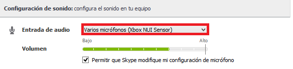Skype con Kinect 2